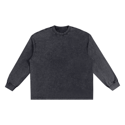 snow washed ,long sleeve ,unisex,streetwear