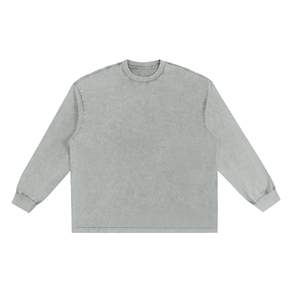 snow washed ,long sleeve ,unisex,streetwear