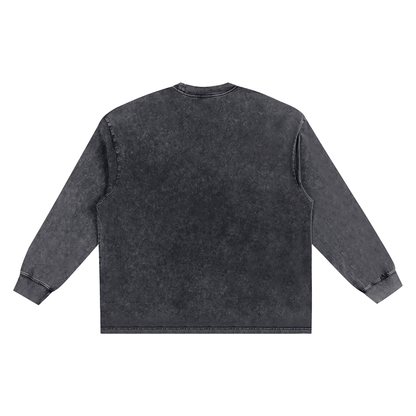 snow washed ,long sleeve ,unisex,streetwear