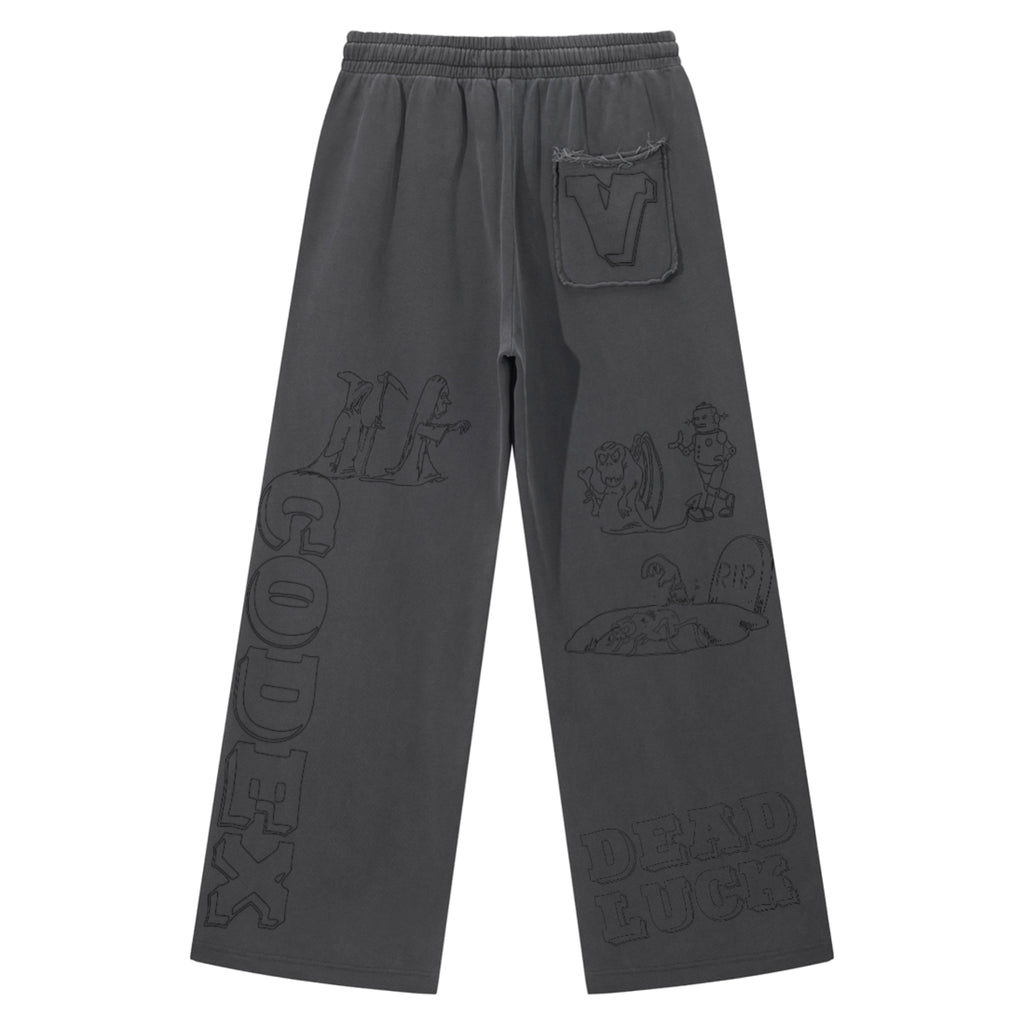 MAISON CODEX GREY RAW EDGE ARCHIVE SWEATPANT.