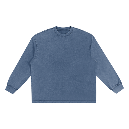 snow washed ,long sleeve ,unisex,streetwear