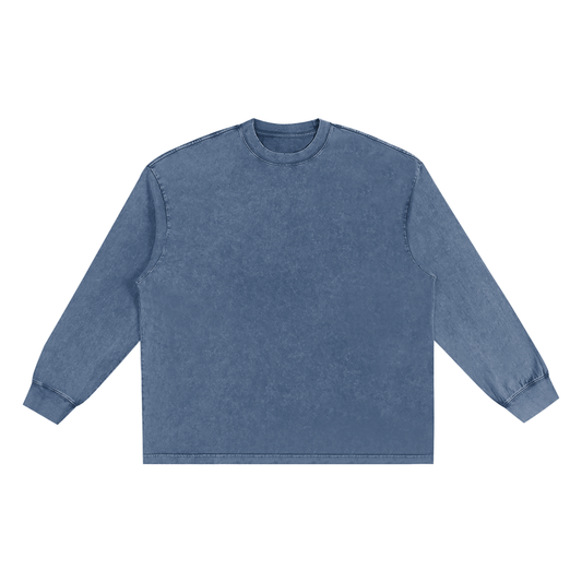 snow washed ,long sleeve ,unisex,streetwear