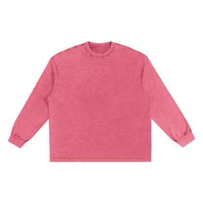 snow washed ,long sleeve ,unisex,streetwear